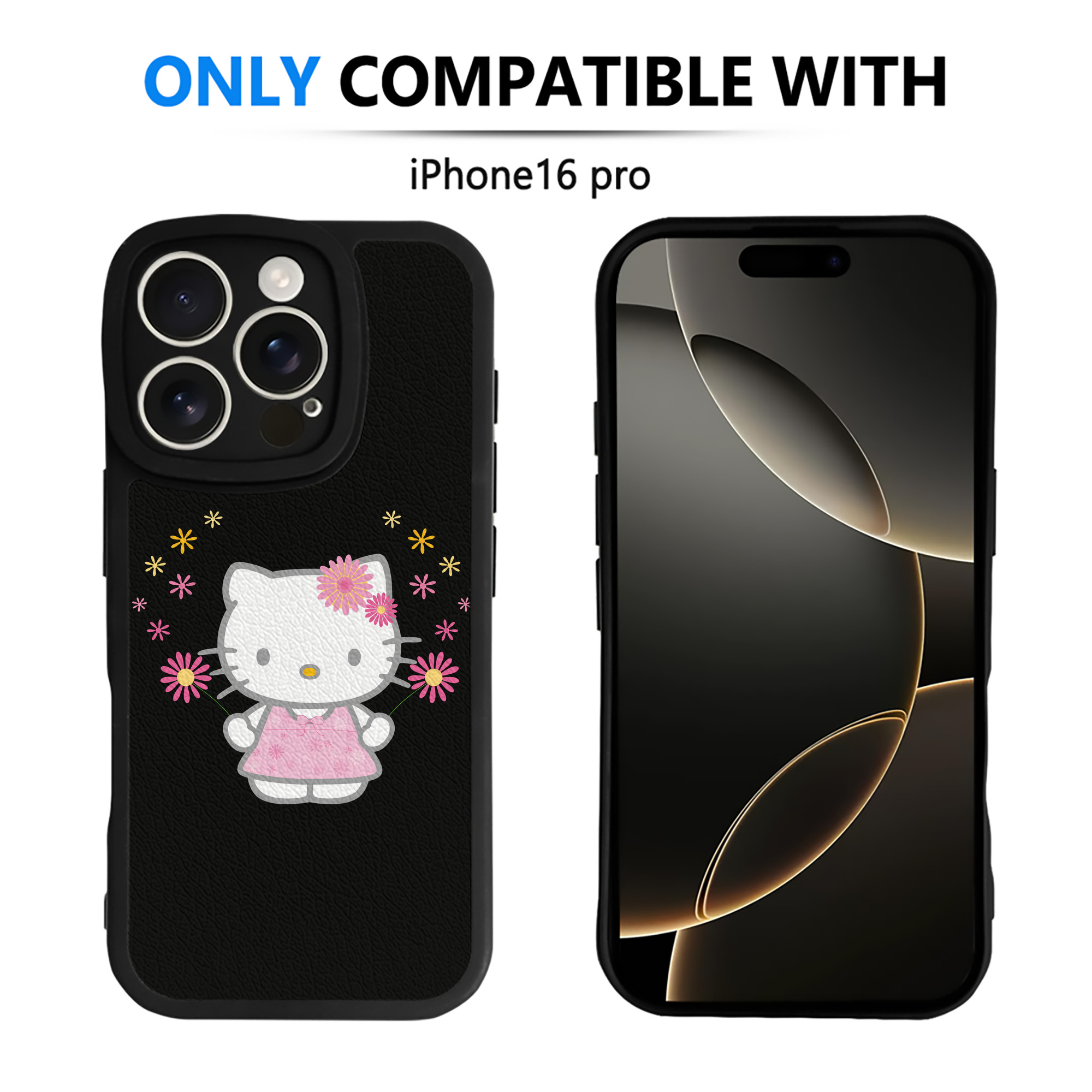（画像用） Hello Kitty ハローキティ 【iPhone 16シリーズ対応】シリコンスマホケース（レザー調） 材質：シリコン